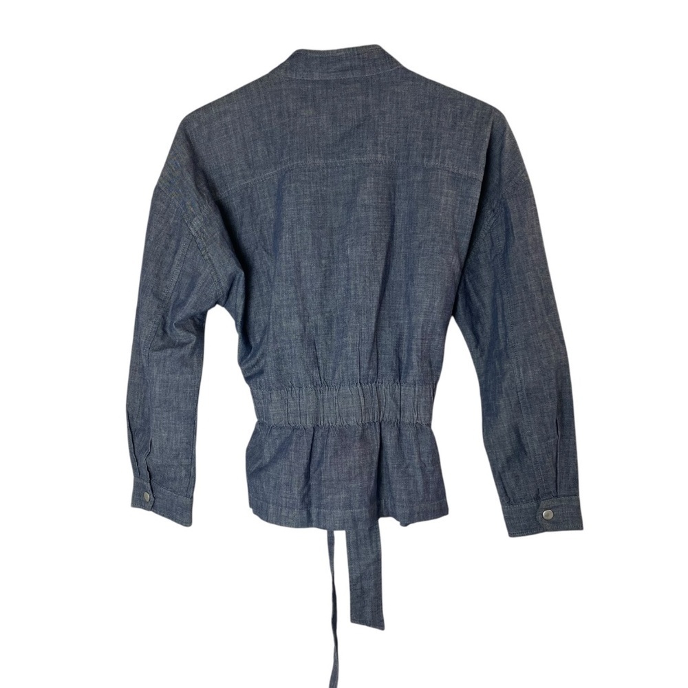 BANANA REPUBLIC - Chambray Jacket Unlined Standing Collar Size S - Picture 3 of 10